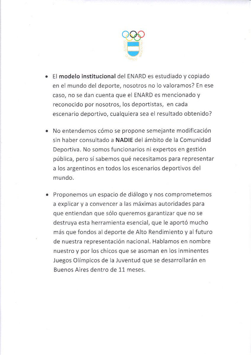 FDMolinari's tweet photo. No volvamos al pasado, el ENARD nos cambió la forma de hacer deporte a los atletas argentinos! #EnteAutárquico #FondosPropios #BanquemosAlENARD @DiputadosAR https://t.co/SsHoY2uFbL
