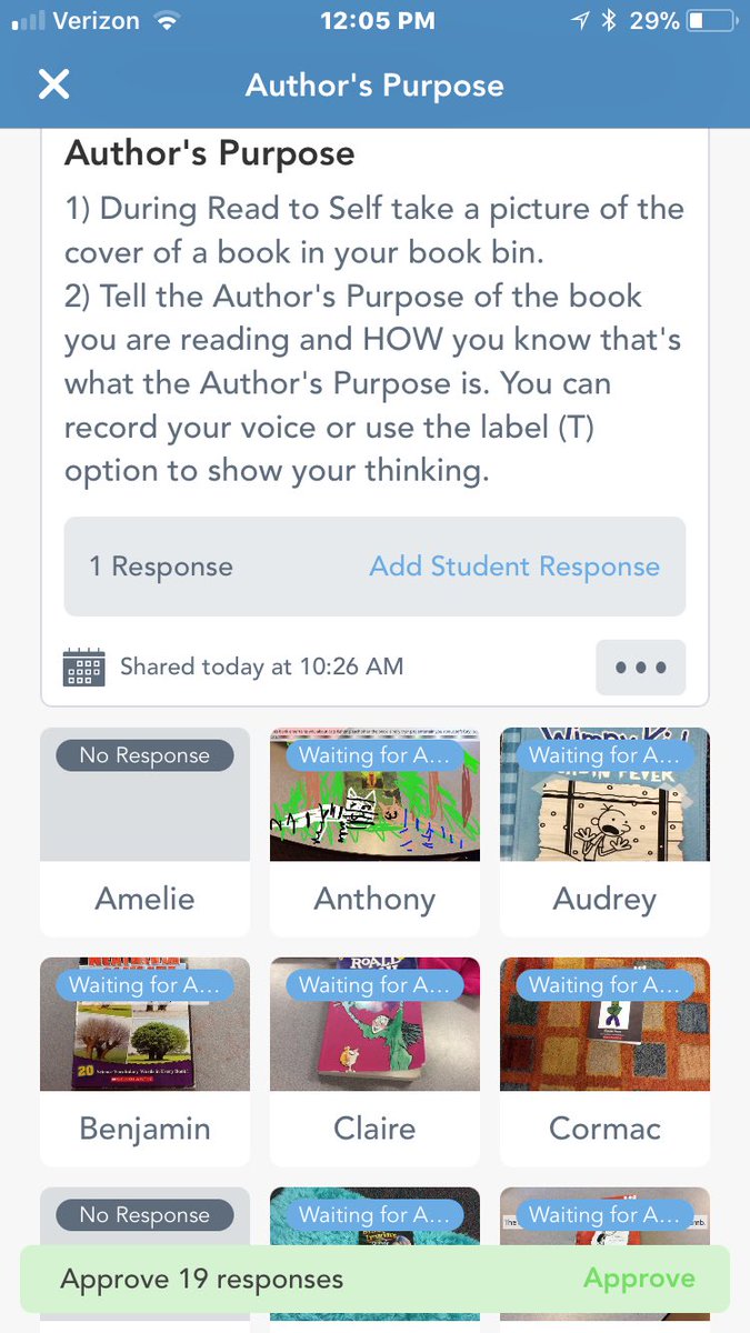 MrsDecker2nd's tweet photo. ❤️ using the Activity feature on @Seesaw Ss posted during read to self what their authors purpose was @LaurelParkElem #usethetext https://t.co/moBjkLlbfk