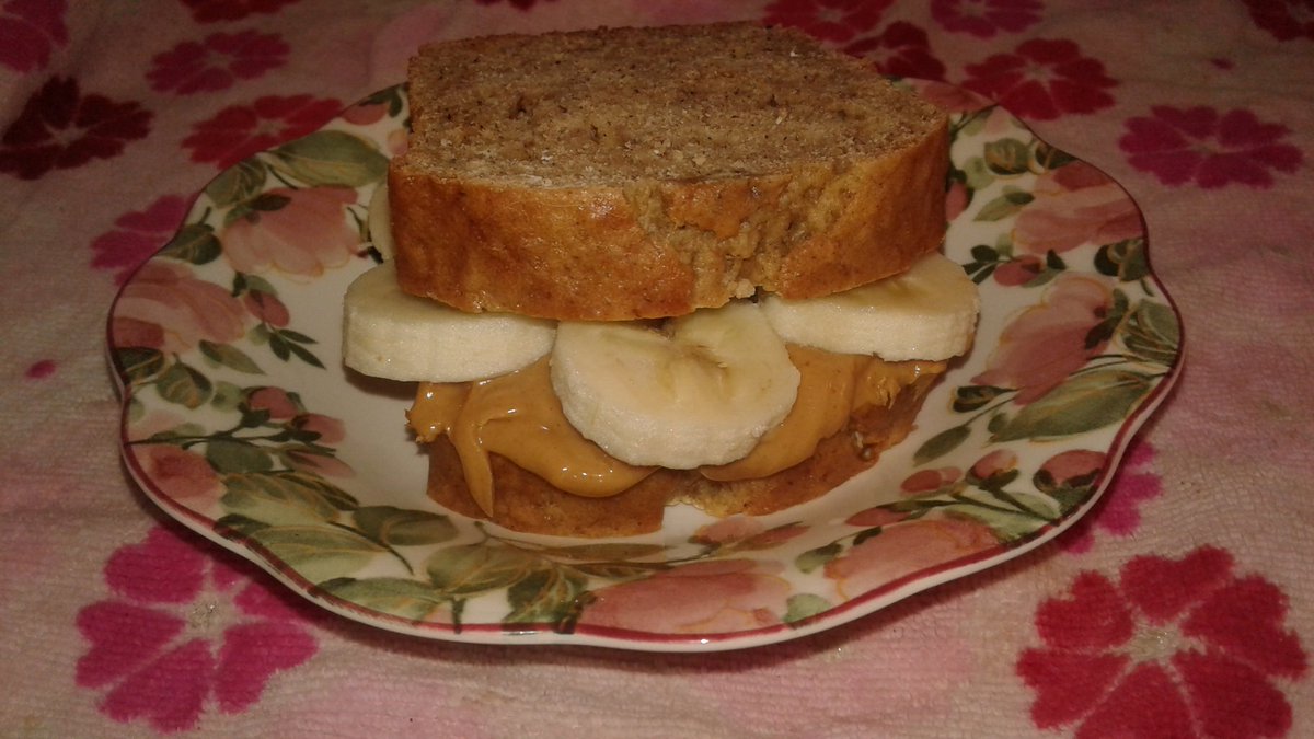 How do you make the ULTIMATE banana and peanut butter sandwich? By using banana bread. And you