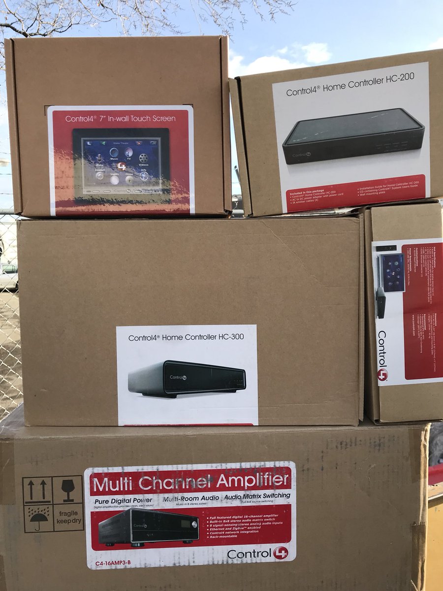 KamSmartHomes's tweet photo. When upgrading an older system and they still have their original boxes.  @Control4 @KamSmartHomes https://t.co/PXQrgV6RCe