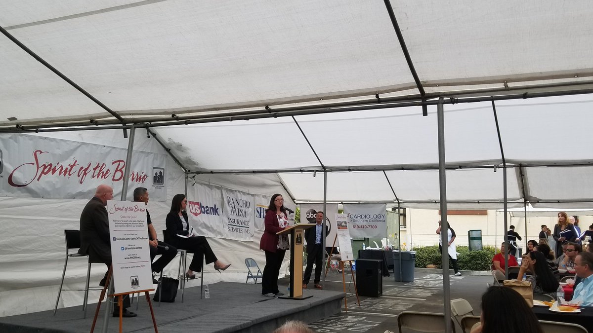 AlvarezSD's tweet photo. @10NewsAtkinson hosted a fascinating panel at #SOTB on #SDhomeless. Wish someone recorded the testimony on why Housing First works. @FamilyHealthSD https://t.co/NWEsM5rNpa