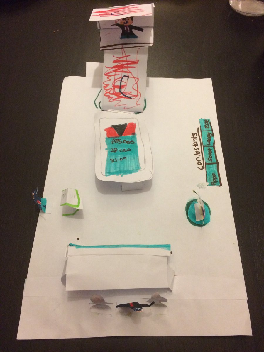 zoelsullivan's tweet photo. @ITVChase my 8 years old daughters 3d model of us playing the chase https://t.co/wWLi3jPKpy