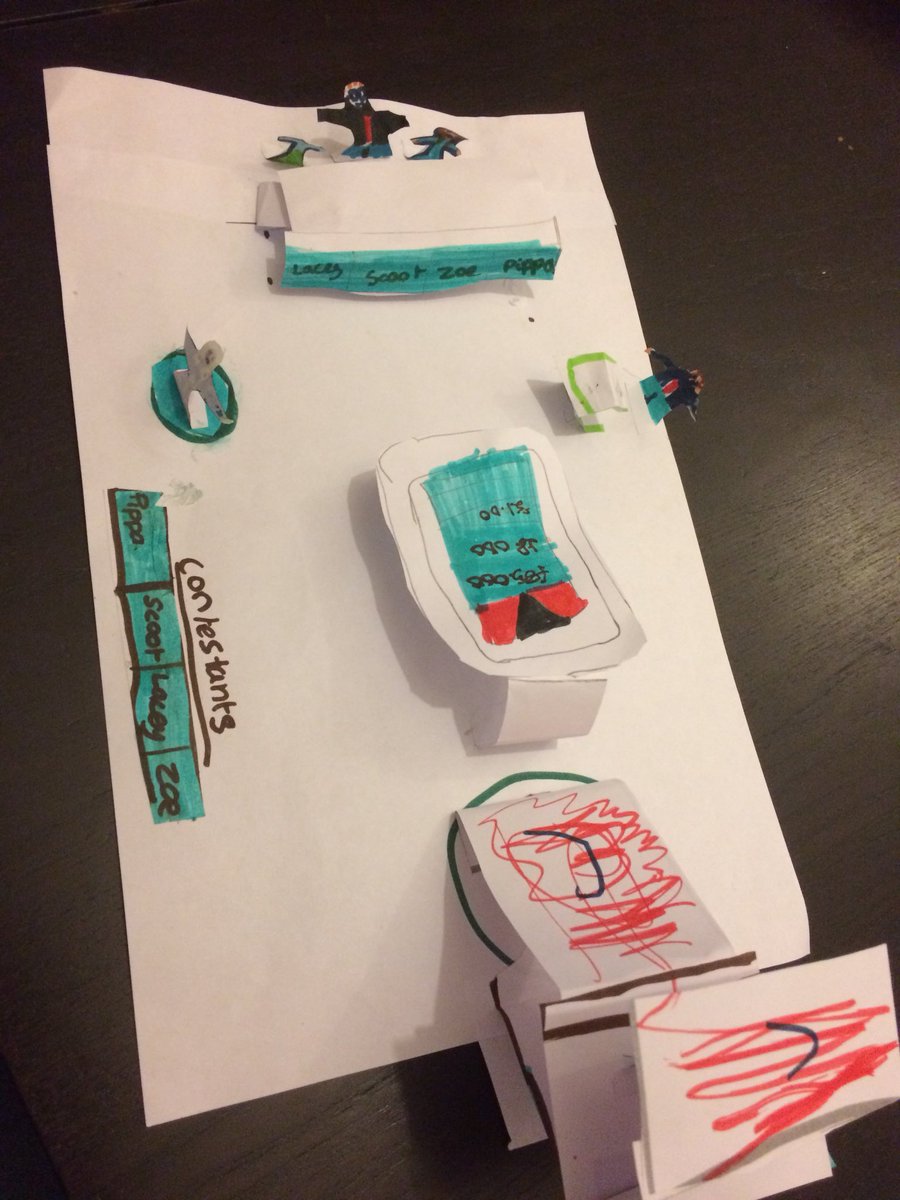 zoelsullivan's tweet photo. @ITVChase my 8 years old daughters 3d model of us playing the chase https://t.co/wWLi3jPKpy