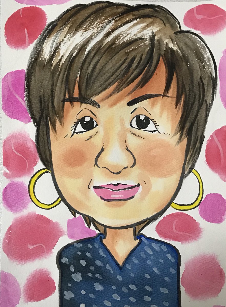 ট ইট র ジャッキィ 似顔絵描き おはようございます 50代女性 似顔絵 女性 ট ইট র ジャッキィ 似顔絵描き おはようございます 50代女性 似顔絵 女性