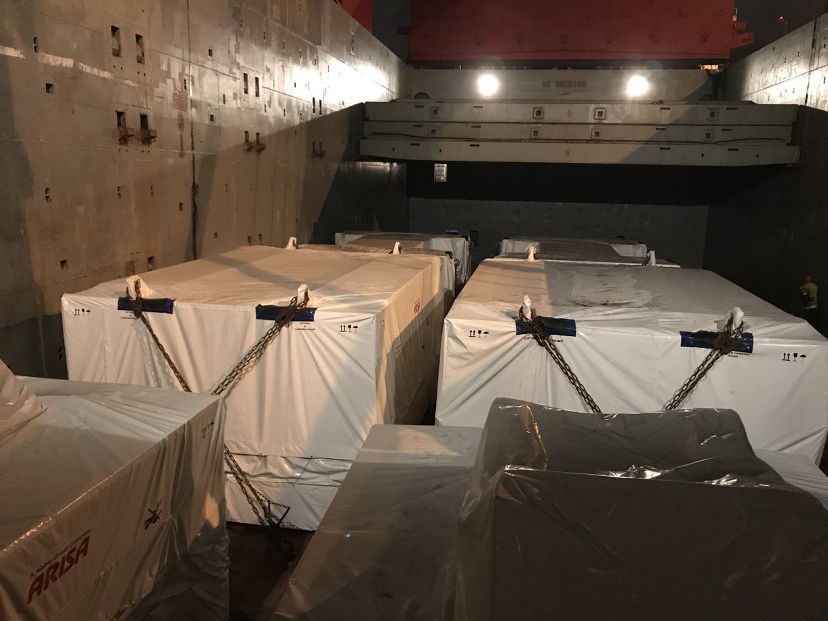 atlanticsurvey's tweet photo. Another #heavylift shipment done as #marinewarrantysurveyors Secured completed in seaworthy conditions and ready to bound to Detroit for @LPLspain #weloveitwhenplanscomestogether https://t.co/uk4kfw8frf