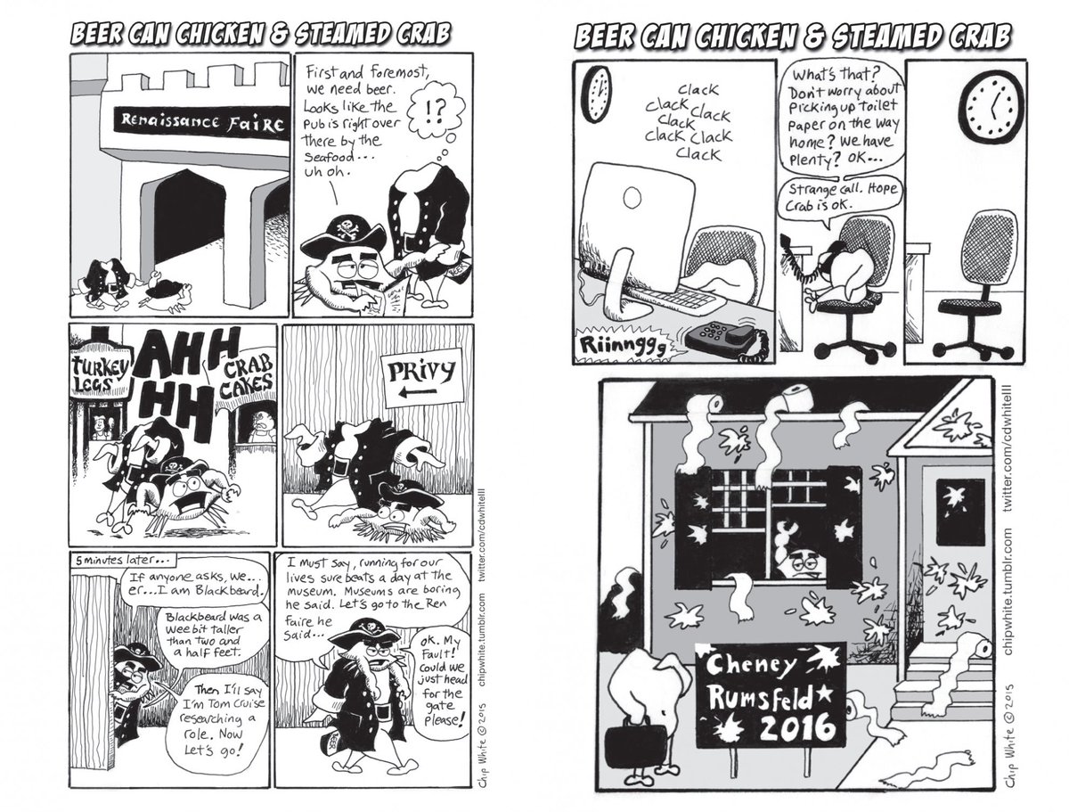 Phicno's tweet photo. Next featured #IndieArtist 4 #KnowMeNov is Chip White, author of the very funny original #SinglePanel #Cartoon: #BeerCanChickenAndSteamedCrab 
Support Chip by viewing his #PhicnoHomepage: https://t.co/yDYvJhwCju
@crabandchicken #Cartoons #IndieArtists #Illustrators #IndieComics https://t.co/TaAnFOzX6V
