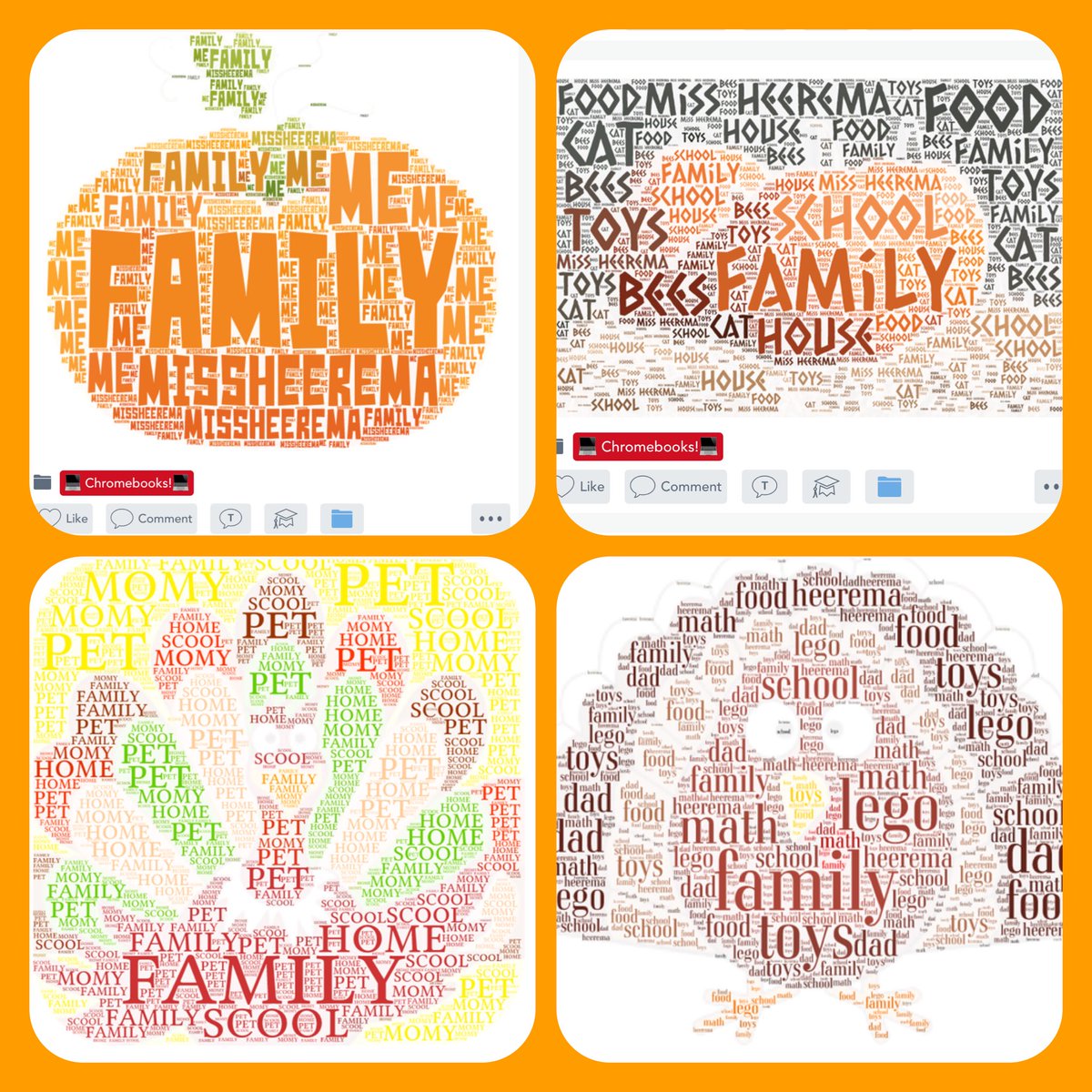 <a href="/MissHeerema/">Miss Heerema</a> Ss share what they are thankful for on their own word cloud chrome book creations with <a href="/Seesaw/">Seesaw</a> #d60Learns