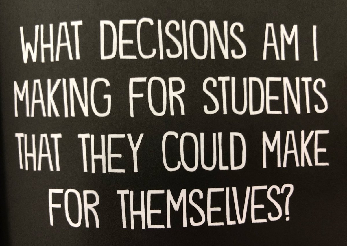 aaron_hogan's tweet photo. What a powerful question!

What if choice—more than fancy tech options, maker spaces, or any number of other novelties—empowered students to take control of their own learning? #EmpowerBook https://t.co/WFPGjUZyvQ