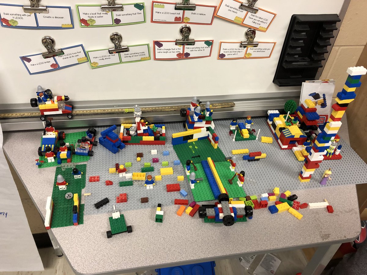 Miss_HAnderson's tweet photo. First week for our โMaker Spaceโ was a success! #creativeminds #minibuilders #legolovers @OLVMWolverines @Miss_Andrade_ https://t.co/fYauzCARX4