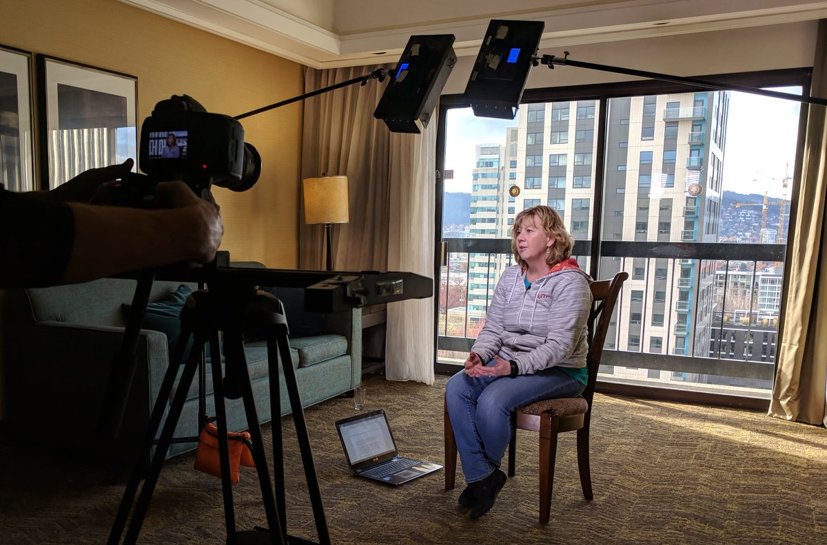 brewerysoftware's tweet photo. Behind the Scenes at #orchestrate2017: interviewing Carina Peterson, Finance Manager at @hummkombucha about how #obeer has enabled them to grow & become more efficient in the #kombucha industry. #levelup #conductyourcraft https://t.co/KGYaWjyO17