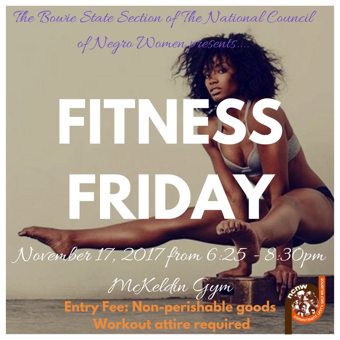 ✨Fitness is a great way to not only get in shape but to relieve some stress 🤾🏽‍♀️🤸🏽‍♂️⛹🏽‍♀️. Come out to Fitness Friday TONIGHT at 6:25pm and get your sweat on. Don’t meet me there, beat me there 💜✨ #NCNWWeek2k17 #NCNW