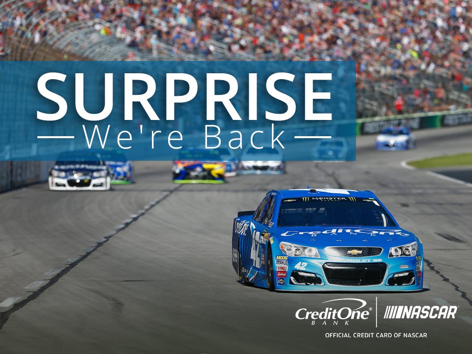 CreditOneBank's tweet photo. The @CreditOneBank Chevy is making one last appearance this season. RT to wish @KyleLarsonRacin good luck at the #FordEcoBoost400 on Sunday! #CreditOneRacing #TeamLarson #NASCAR https://t.co/OEk6rtUq2Q