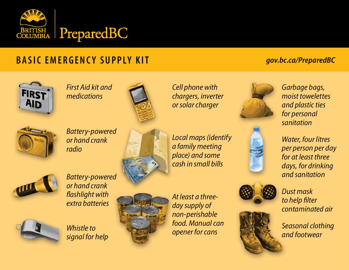 PreparedBC's tweet photo. Your emergency kit can help you through #BCstorm season. Here’s what you need. https://t.co/L4ITRL90S3 https://t.co/jIs6tkkppm