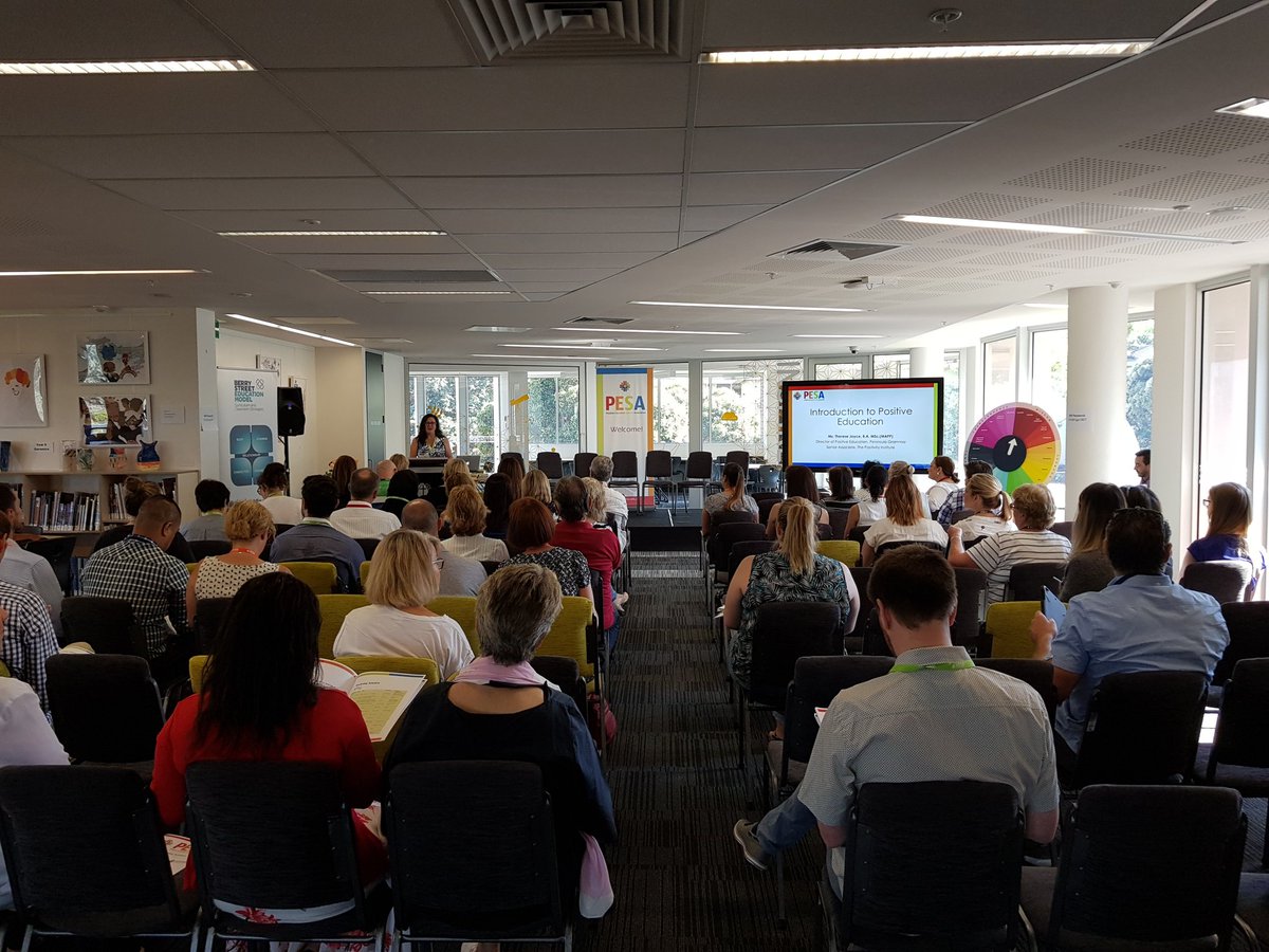 HaydenGyles's tweet photo. PESA Victorian chapter conference off to a great start with @toraisejoy leading an introduction to positive education! @PESA_Aus #PESAVIC17 https://t.co/MEaDvCDuNB
