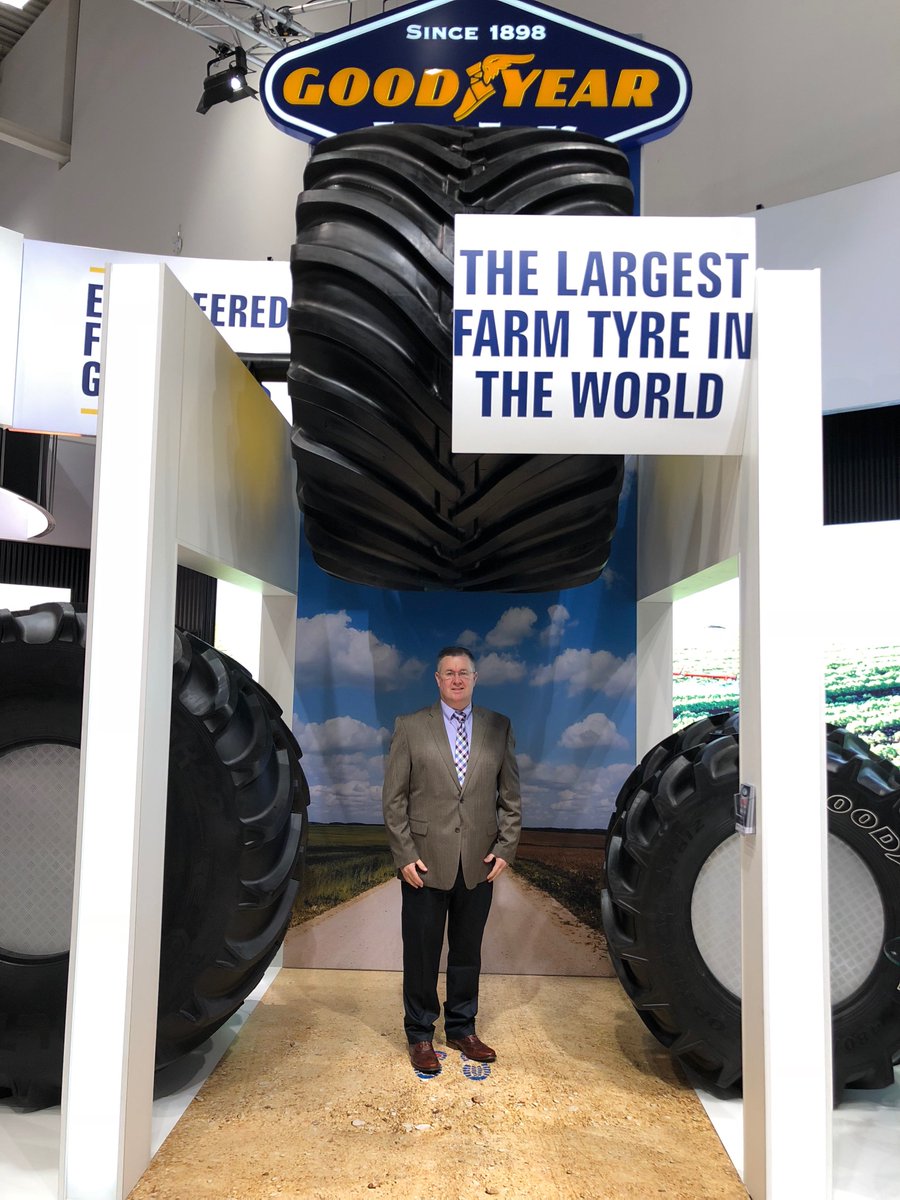 TheChadColby's tweet photo. Yeah that is THE WORLD'S BIGGEST FARM TYRE!!!!  at @AGRITECHNICA  w/ @GoodyearFarm #GOODYEARAG @GOODYEARFARM. https://t.co/oFabCKSMYM