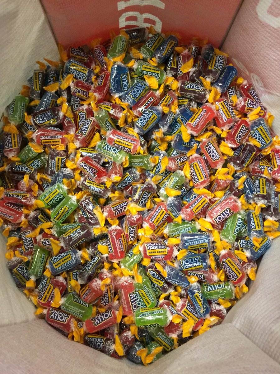 RazorbackMBB's tweet photo. 😳 @Jbarford1 wasn’t kidding. 

He’s got 24 pounds of Jolly Ranchers to hand out! 

You better be here when the doors open at 5:30 pm!! 🍬🍬🍬🍬 https://t.co/GtGshW04zk