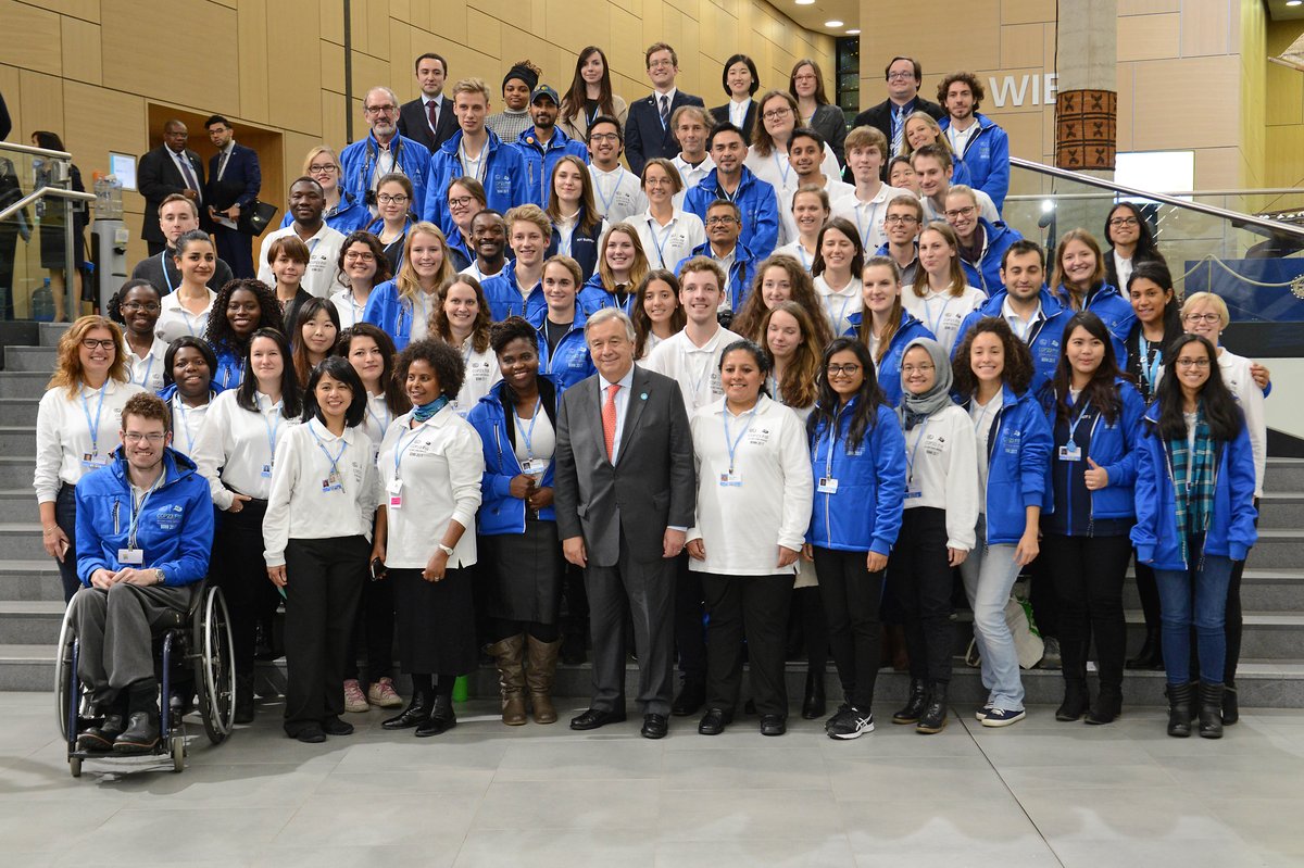UN's tweet photo. Thanks to  @UNVolunteers from around the 🌎 for working hard to help make last week's UN Climate Conference #COP23 a success! https://t.co/jdGY3Cjssk https://t.co/FTwEeUrgGd