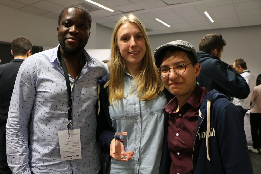 P_etudiant's tweet photo. Bravo à l'équipe @DiversitIn : Eric, Agathe et Mu San - Meilleure association étudiante catégorie Espoir - @Leclassement par @ANEOConseil https://t.co/DvKpLvnUam