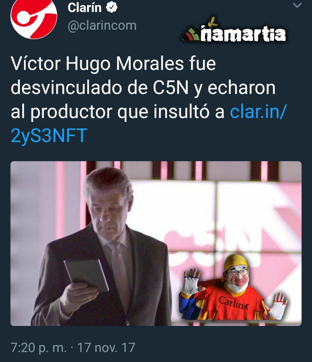 RevistaHamartia's tweet photo. Porque "desvincular" no es "echar". Y aparentemente si insultás a #Leuco, insultás a #Clarín #YEntoncesQuiénLoEchó? https://t.co/z7Zr3S1clR