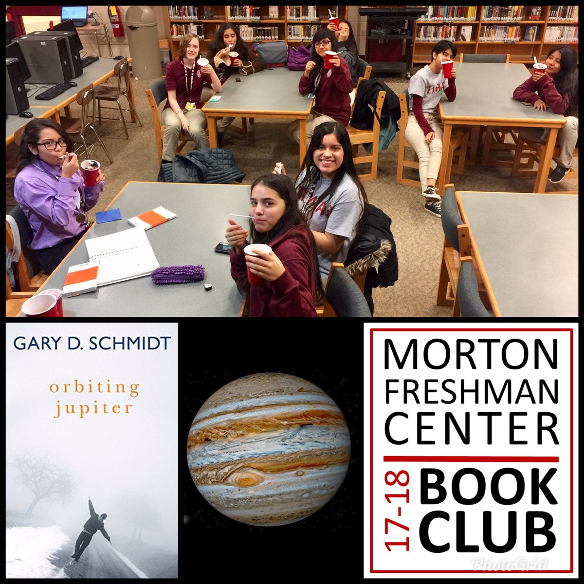 MYTH: “Teens don’t read!”  Yes they do, especially at the FC! Another fabulous book discussion, and on a Friday after school! These readers are dedicated! #mortonpride
