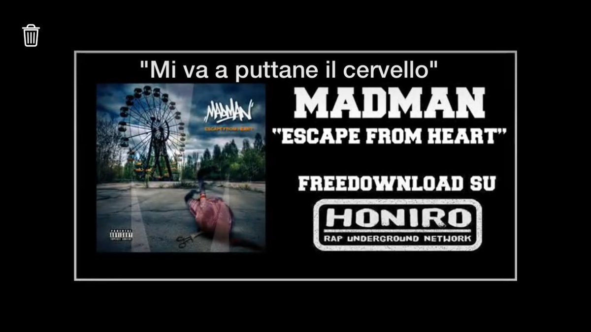 EmaBalde's tweet photo. ❤️Madman feat.Gemitaiz....
"mi va a puttane il cervello"
#escapefromheart #madman #gemitaiz #2010 #rap https://t.co/NBAMu5iZ84