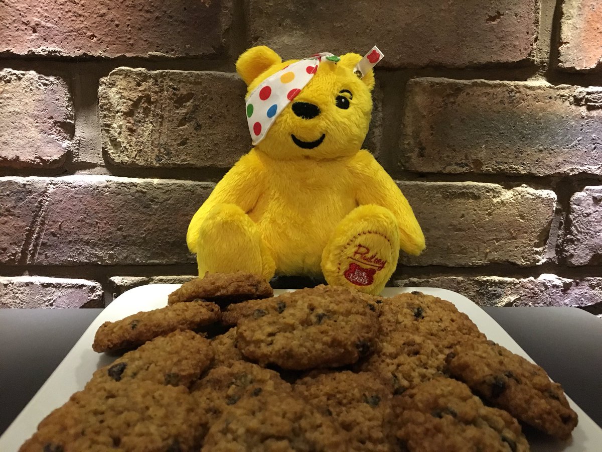We had a great time raising money for Children In Need today. It’s fun to be baking again after finishing all our exams. <a href="/BBCCiN/">BBC Children in Need</a> #CiN 🍪😀