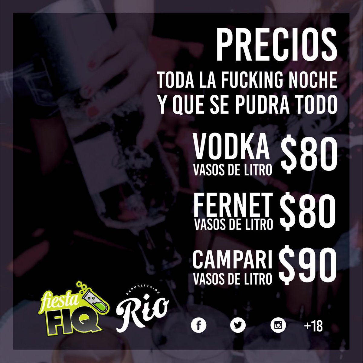 FiestaFIQ's tweet photo. @Sampi_Ok @BelenMontemurro Encima con las promos que hay.... Te esperamos!! 🙌🎉 https://t.co/sCEmjopXiY