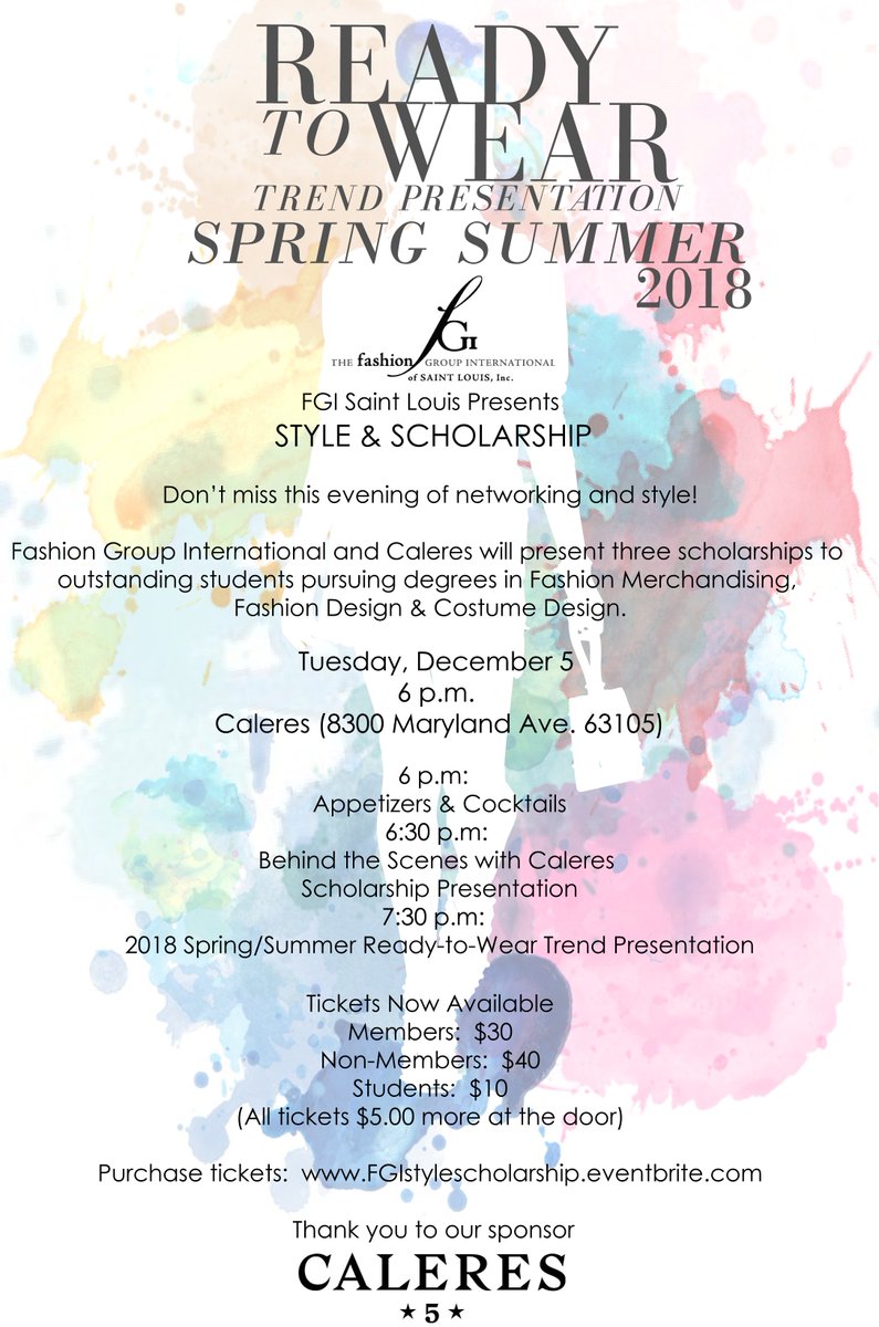Tickets are available for our annual Style &amp; Scholarship event sponsored by <a href="/caleresinc/">Caleres</a> on December 5th! fgistylescholarship.eventbrite.com #stl #stlfashion #stlevents #fgi