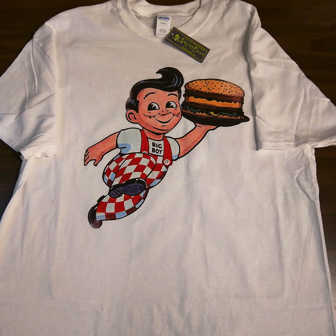 SinisterCrypt's tweet photo. Bob's Big Boy T-shirt:
https://t.co/CbW2pALNFm
#BobsBigBoy #SinisterCrypt https://t.co/JfeWrX6zEZ