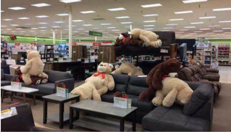 You’ll never expect to see this when walking into a department store.