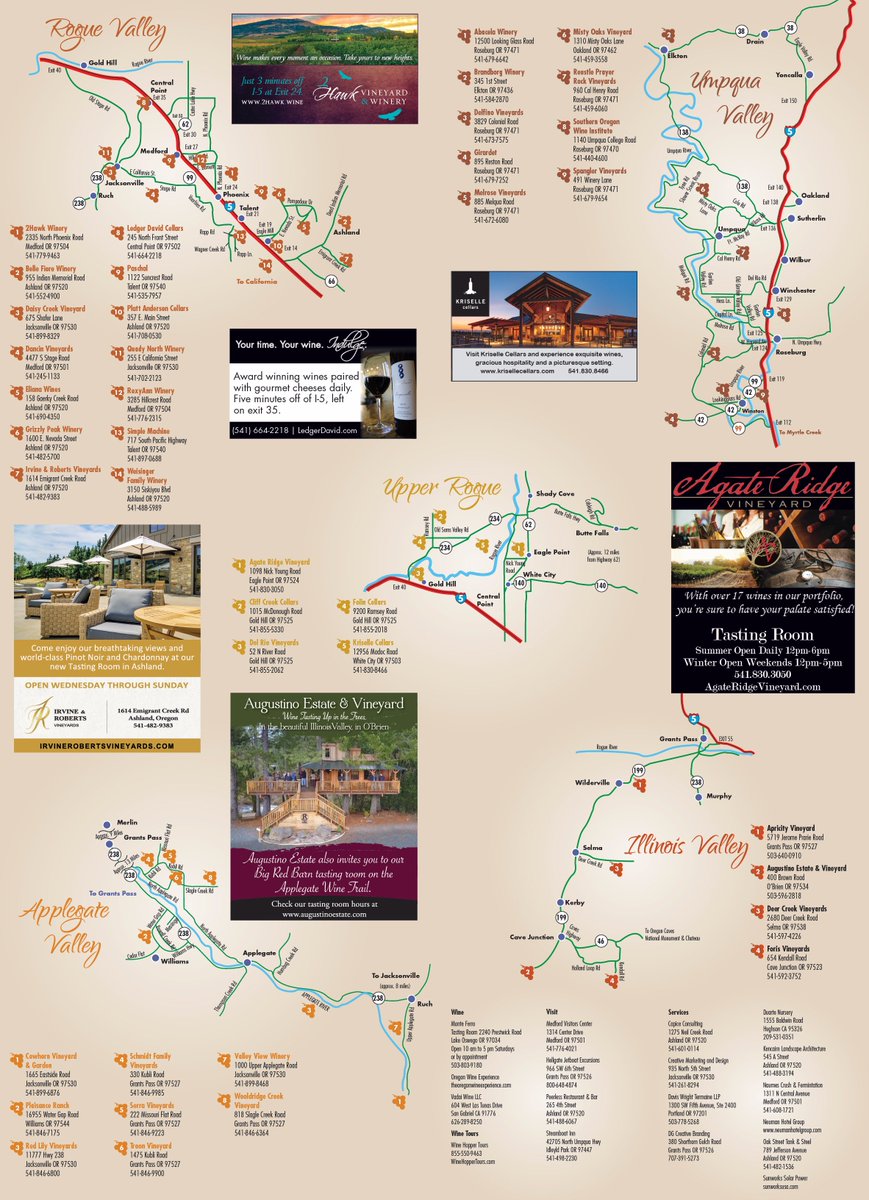 RamOffset's tweet image. Check out our latest TurnKey Publication - the 2017 Southern Oregon Winery Association Map.