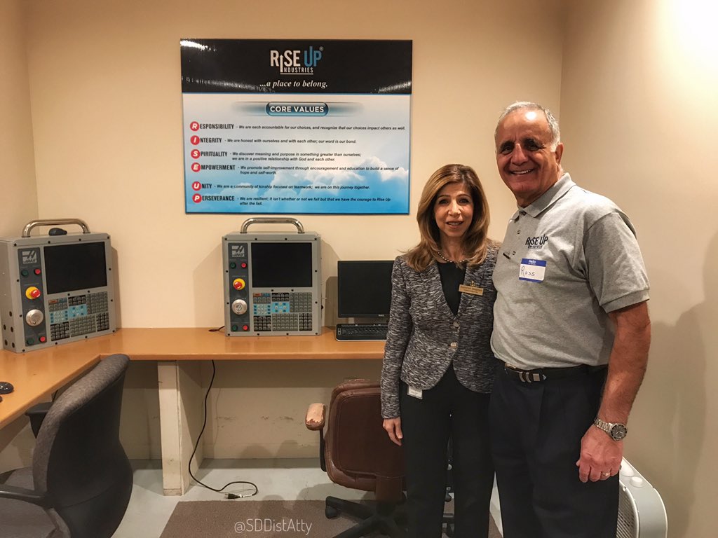 SDDistAtty's tweet photo. Today we joined @RiseUpIn at the open house of their new Machine Shop where many people will restart their lives because of the training offered. DA @SummerStephan gave welcoming remarks & met some of the Rise Up Industries members & the work they have been doing. Congrats! https://t.co/QLtLlPeppK
