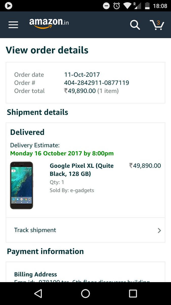 iamaloke's tweet photo. Ordered a #GooglePixel from @amazonIN.Display started showing issues &amp; completely went blank on day 4.Sent for repair and didn't receive any update since 2 weeks. Is this how you maintain the built quality of your flagship model?! @sundarpichai @GoogleIndia https://t.co/i9wOwmPuEf