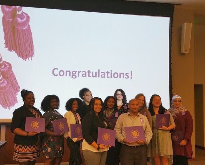 eeemanii's tweet photo. National Honor Society of Nursing inductee 💜#SigmaThetaTauInternational #PiSigma https://t.co/mel856EqGP