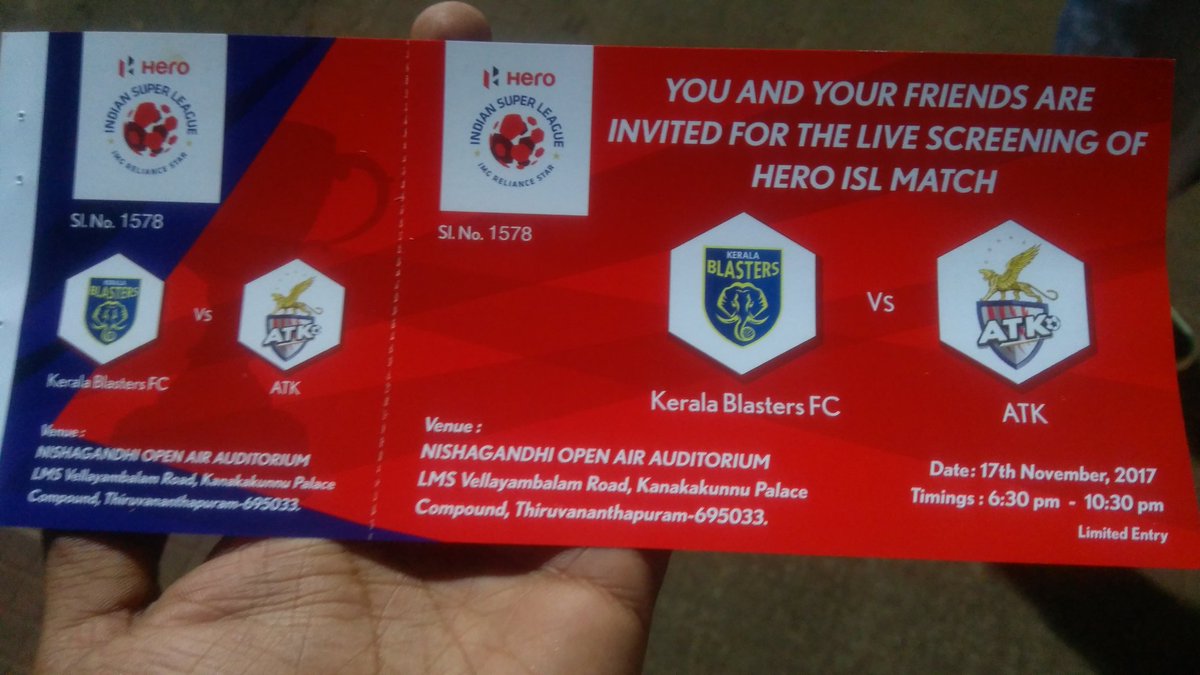 Im_JEBIN's tweet photo. Watched yesterday's #HeroISL  #KERKOL match frm Trivandrum #ISLFanPark .It was an awesome experience like #Kochi Stadium. Expecting more #KBFC match's fan park shows to #Trivandrum .And Thankyou @IndSuperLeague for the wonderful show. #KBFCvATK @KeralaBlasters https://t.co/LmqaGoMNIx