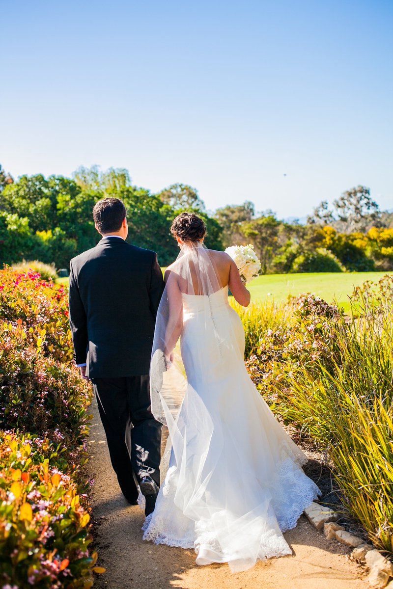 Off the bride &amp; groom go for a few minutes of privacy before the celebration begins!