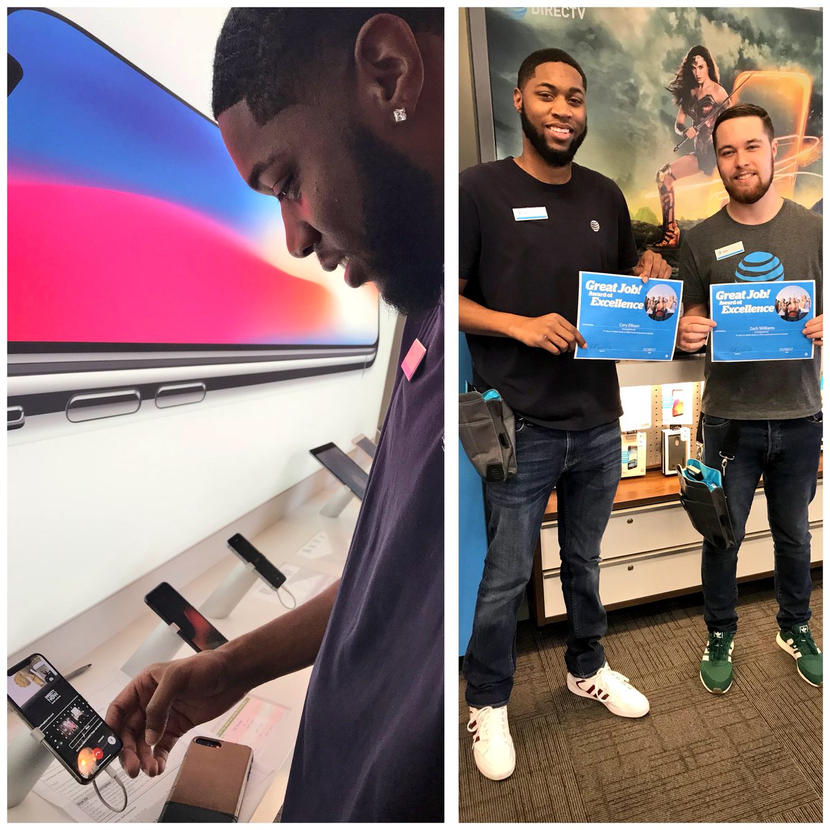 theriddler704's tweet photo. Celebrated Cory and Zach for their amazing performance in October! Cory was FaceTiming a customer helping them setup their DTVNOW at home! #deliveringextraordinary #salesandserviceculture #mightiest https://t.co/EMUHFF57Yu