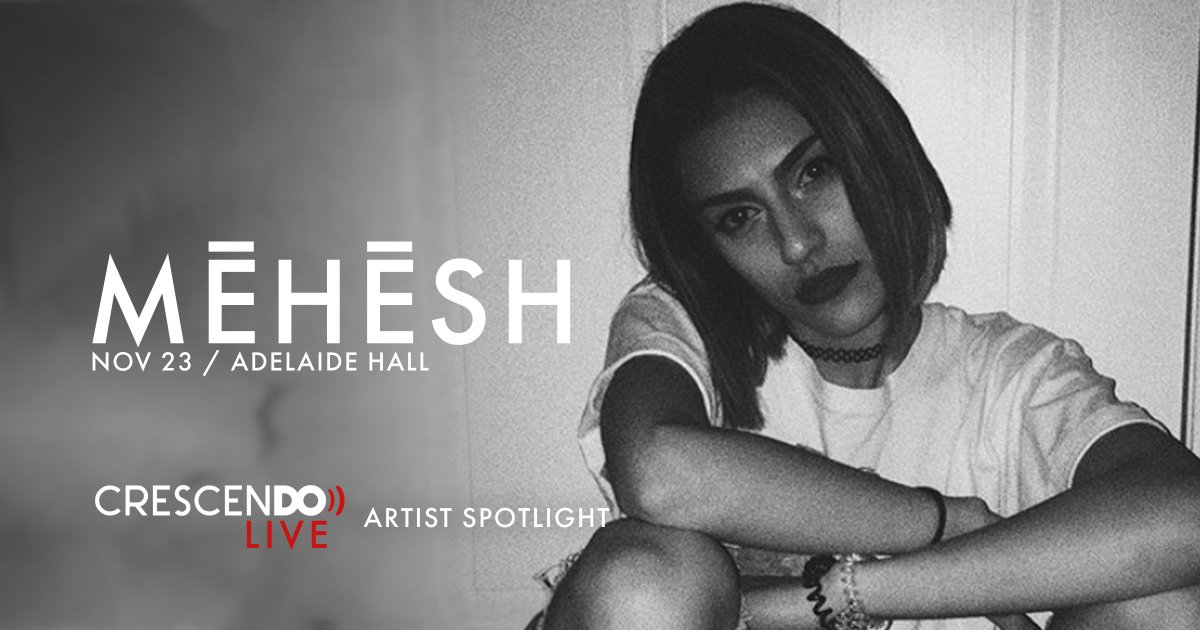 crescendoCA's tweet photo. #ArtistSpotlight: Meet @thatgirlmehesh! She talked to us about her passion, talent, and discussed her debut single Coming for the Night. Catch her at #CrescendoLive on Thursday! https://t.co/mMztWxZMCA https://t.co/RvNGHdvRmt