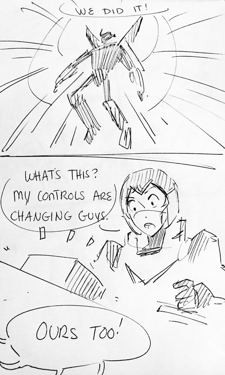 I've had this idea in my head since season one and I had to finally scribble it out. In an alternate reality somewhere....#voltron 