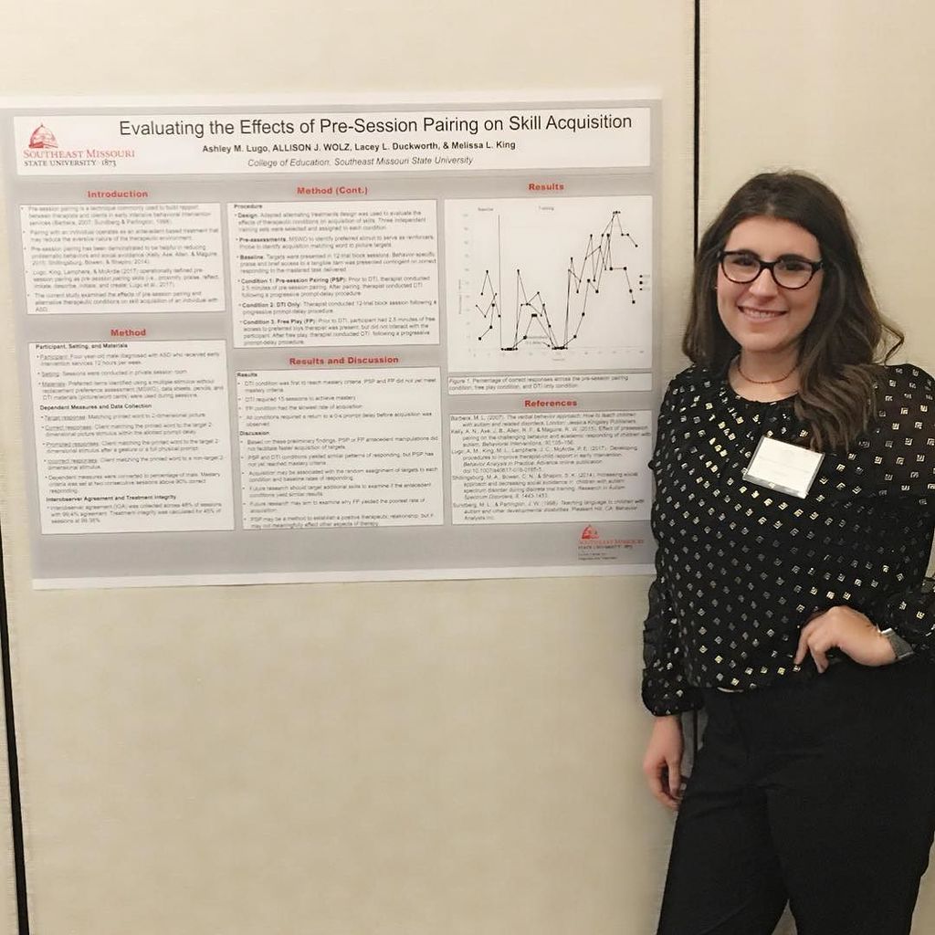 alliejeann's tweet photo. MOABA was such a great experience filled with some amazing speakers. I also had the opportunity to represent @semissouristate and share research we have been working on! #appliedbehavioranalysis #moaba #semo https://t.co/eFq5ZktG9N