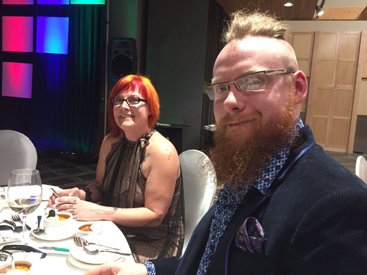 WabakimiBruce's tweet photo. It was exciting to join a dynamic young couple, Steve  and Brianna, from Radical Garden Market in Timmins at the Tourism Summit  at the NOTO convention #NOTS2017 https://t.co/lEMZRVD00O