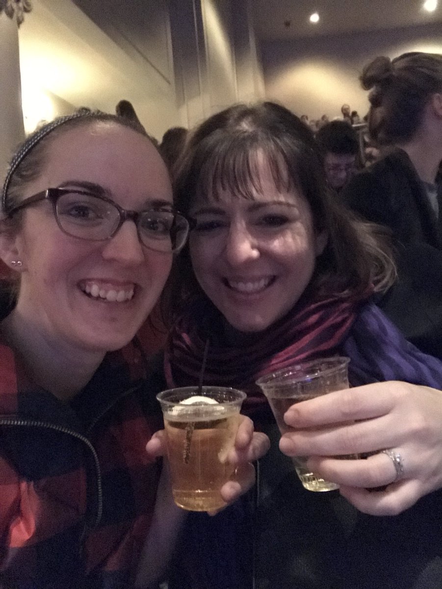 JoceKennealy's tweet photo. At the @ttfapodcast live show. No scalpers our front, which still blows our minds. Kick all the ass, @noraborealis! All our love! #fangirls #TTFALive #mpr50 #terriblelive #feelsonfeels https://t.co/McPEoQVNw4