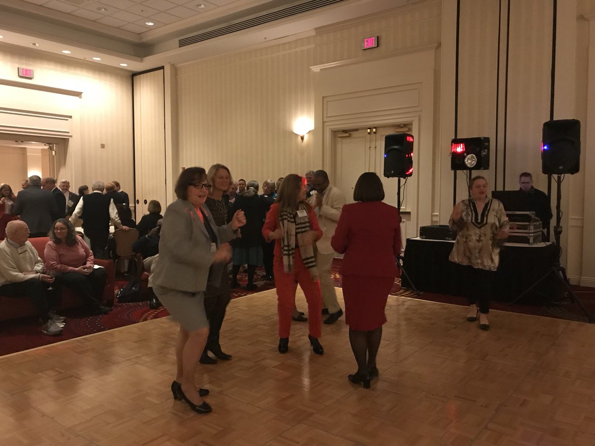 CTAssocBdsofEd's tweet photo. Networking and great dancing being done at tonight’s reception sponsored by @ShipmanGoodwin! #CABECAPSS2017 https://t.co/2CBWtlXBiX