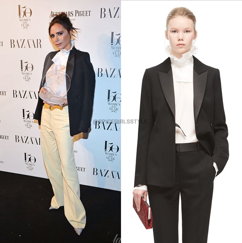spicegirlsstyle's tweet photo. What wear #VictoriaBeckham? 
🖤Total look - #VBPreSS18 @victoriabeckham 
#spicegirlsstyle #spicegirls #harpersbazaar https://t.co/3ACOHMrSKX