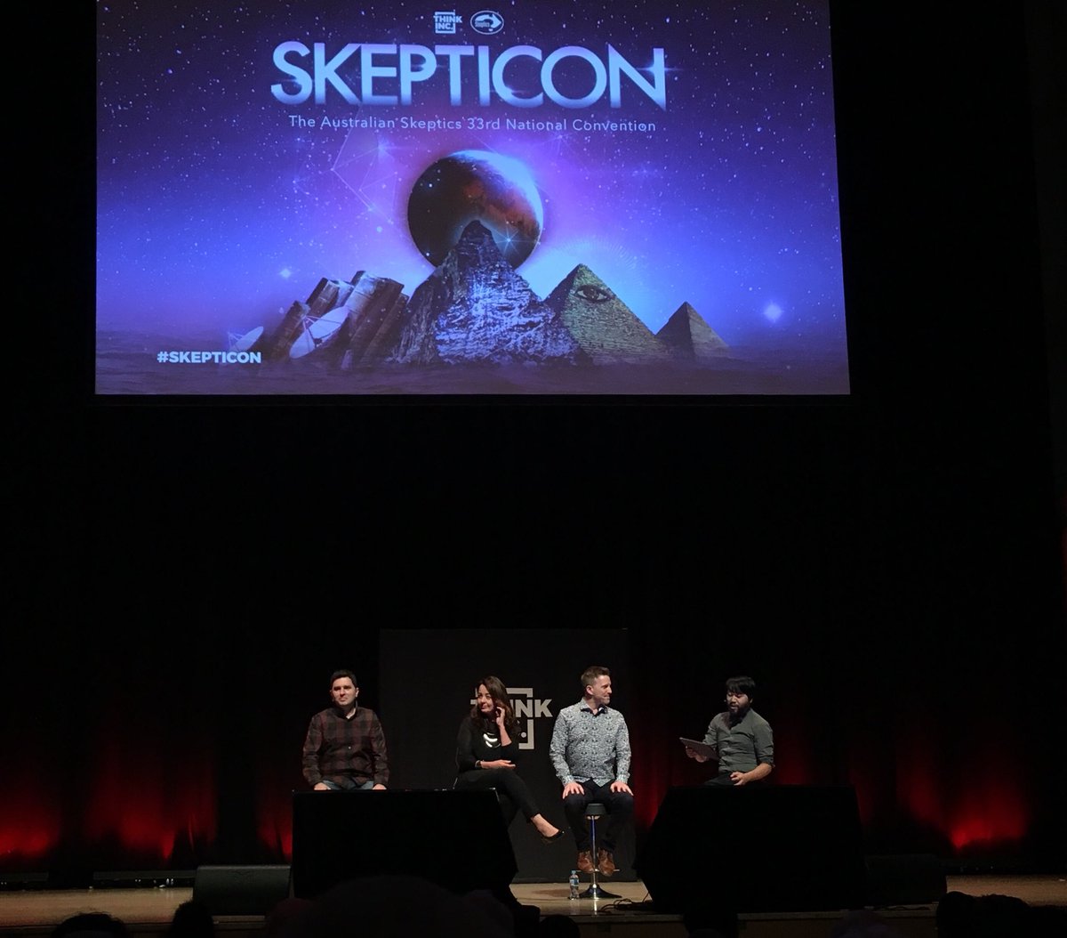 Hicko83's tweet photo. Myth busting- start a conversation and be a curiosity ambassador @DrBradMcKay @CDisillusion @thinkincAU @AustSkeptics #Skepticon #keepaskingquestions https://t.co/DuBFPPblxs