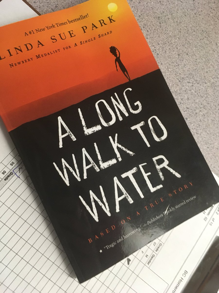 hughtheteacher's tweet image. Collab Proj day. Sts raising awareness of Salva’s story in @LindaSuePark ‘s A Long Walk To Water &amp;amp; transformative work waterforsouthsudan.org is doing. Sts also worked on collab news proj to raise awareness of impact climate change on Polar Bear 2 #sd36learn @DoInkTweets #GRA17