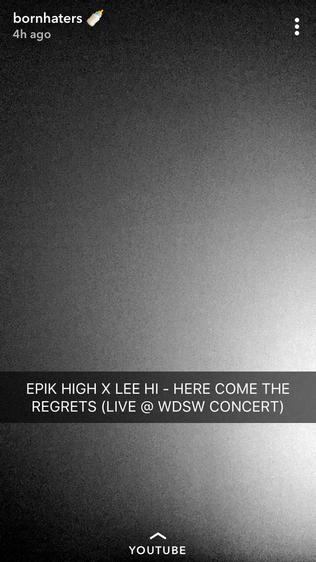icaruswalksnet's tweet photo. bornhaters snapchat: #HCTR live at WDSW Concert ▶️https://t.co/Sj0hQf7QY6
#EPIKHIGH #에픽하이 https://t.co/i3RIdcLqAq