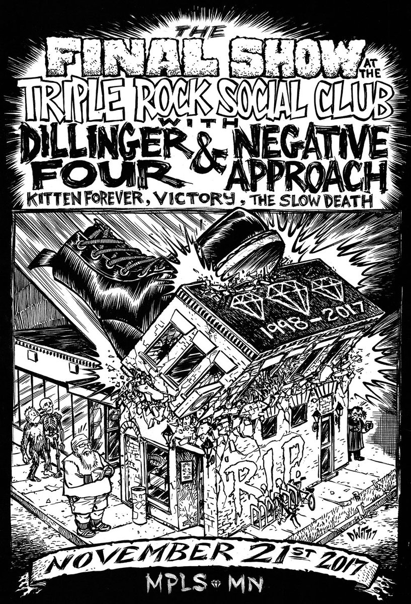 D.WITT (@dwitt75) on Twitter photo well, the end is pretty damn near. My weekend is going to be spent staring at this image, screenprinting hundreds of copies of it and wishing I never had to make a poster for the closing of the <a href="/triplerockmpls/">Triple Rock</a> . well, the end is pretty damn near. My weekend is going to be spent staring at this image, screenprinting hundreds of copies of it and wishing I never had to make a poster for the closing of the <a href="/triplerockmpls/">Triple Rock</a> .
