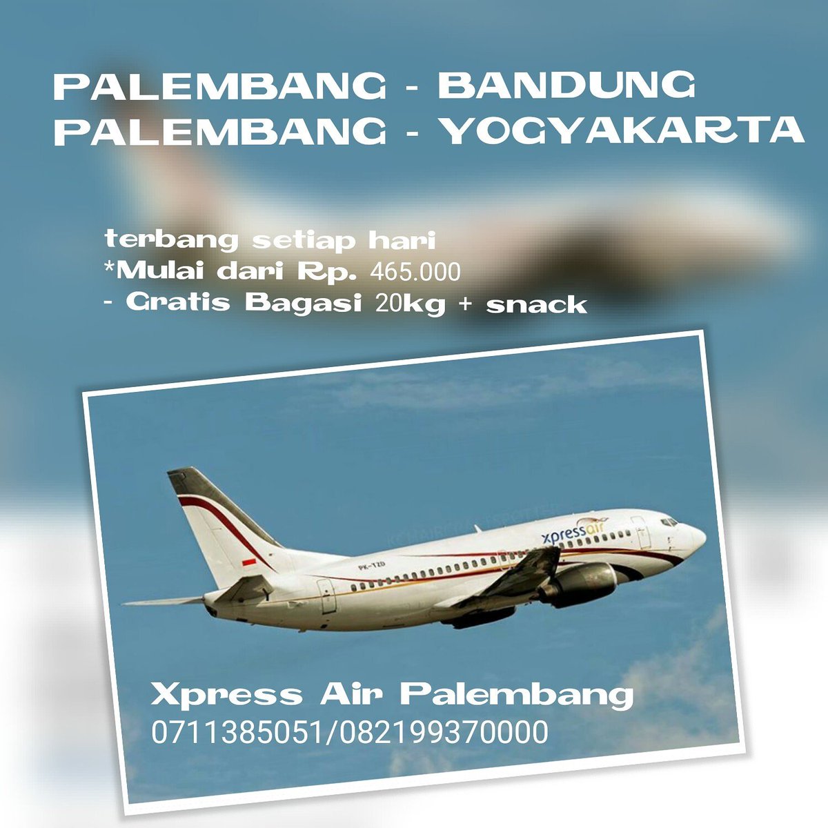 #xpressair 
Nikmati kenyamanan terbang bersama Xpress Air...!
#Palembang #bandung #Yogyakarta