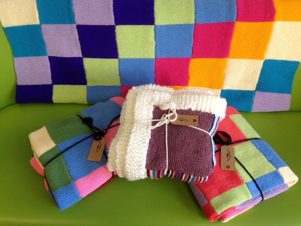 Made by volunteers especially for dying patients and their families who get to keep the blankets. #knittedwithlove.